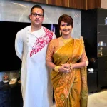 আলাদা থেকেও একসঙ্গে রচনা-প্রবাল: গণেশপুজোর ছবিতে নতুন কৌতূহল
