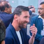 প্রতীক্ষার অবসান, ফুটবল উন্মাদনায় ভাসল শহর: কলকাতায় পা রাখলেন লিয়োনেল মেসি